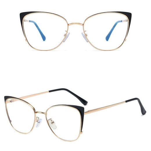 Okulary kocie do komputera damskie z filtrem BLUE Light zerówki 2585 ze sklepu Stylion w kategorii Okulary zerówki damskie - zdjęcie 185963347