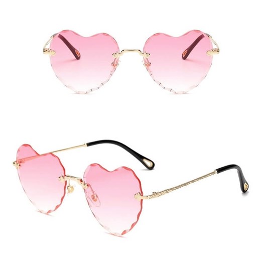Damskie okulary przeciwsłoneczne Serca Glamour bezramkowe SKK-02E ze sklepu Stylion w kategorii Okulary przeciwsłoneczne damskie - zdjęcie 185963358