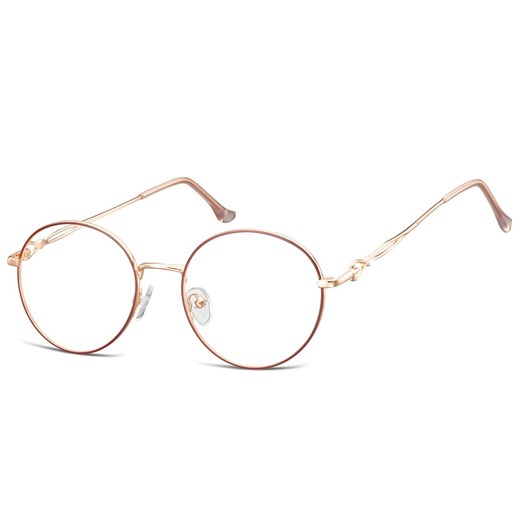 Okulary oprawki okrągłe zerówki metalowe korekcyjne L120 ze sklepu Stylion w kategorii Okulary korekcyjne damskie - zdjęcie 185963448