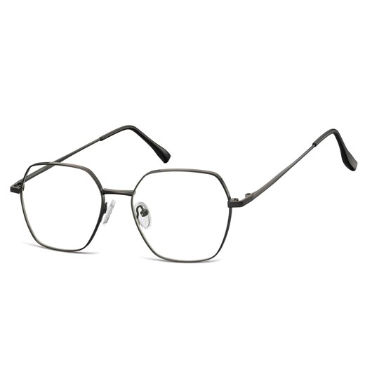 Okulary Sześciokątne zerówki oprawki optyczne 911 czarne ze sklepu Stylion w kategorii Okulary korekcyjne damskie - zdjęcie 185963537