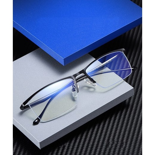 Żyłkowe okulary do komputera męskie TV smartfona BLUE LIGHT zerówki czarne 2597A ze sklepu Stylion w kategorii Okulary przeciwsłoneczne damskie - zdjęcie 185963575