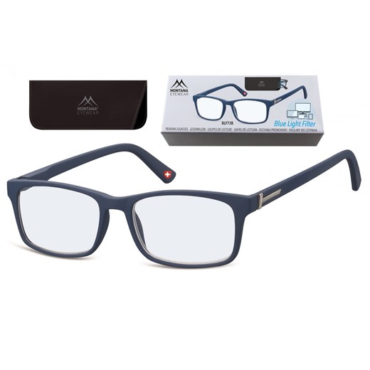 Okulary z filtrem do komputera i czytania moc: +3.00 Korekcyjne Plusy z Antyrefleksem Montana BLFBOX73B ze sklepu Stylion w kategorii Okulary zerówki damskie - zdjęcie 185963656