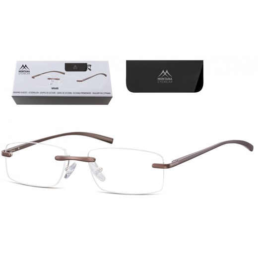 Patentki Bezramkowe Asferyczne Okulary aluminiowe do Czytania Montana MR68B moc: +3 ze sklepu Stylion w kategorii Okulary przeciwsłoneczne męskie - zdjęcie 185963756