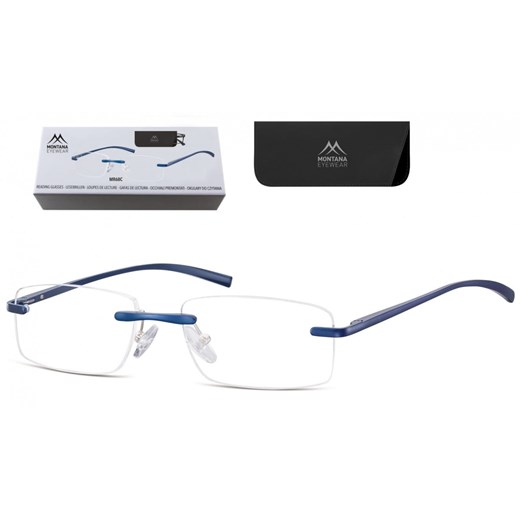 Patentki Bezramkowe Asferyczne Okulary aluminiowe do Czytania Montana MR68C moc: +1 ze sklepu Stylion w kategorii Okulary korekcyjne damskie - zdjęcie 185963758