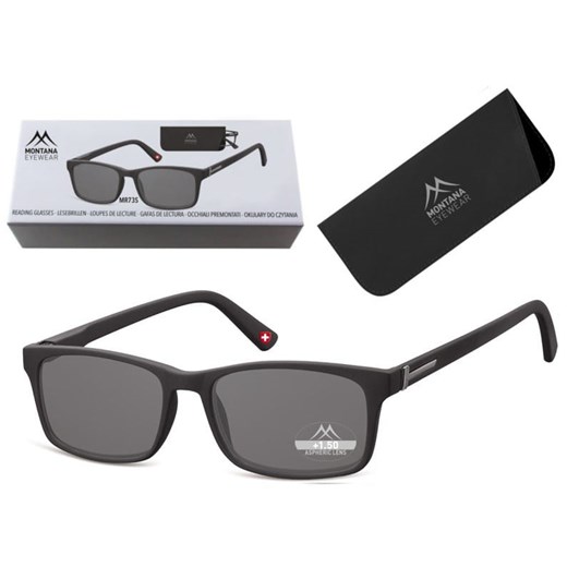 Przyciemniane Asferyczne Okulary do czytania Montana MR73S moc: +2 ze sklepu Stylion w kategorii Okulary korekcyjne damskie - zdjęcie 185963788