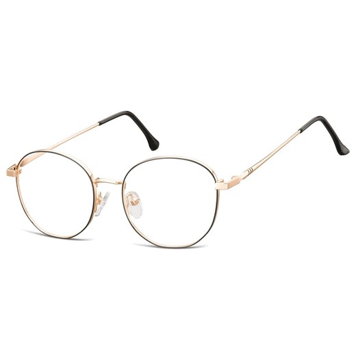 Okulary zerówki korekcyjne Lenonki 900 różowe złoto + czarny ze sklepu Stylion w kategorii Okulary korekcyjne męskie - zdjęcie 185964116