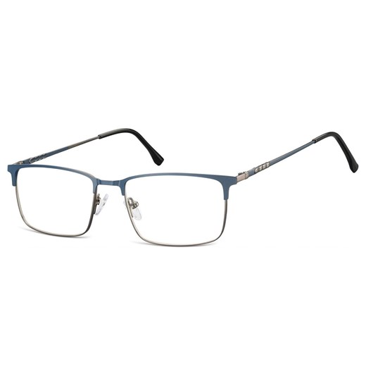 Okulary zerówki korekcyjne Nerd Prostokątne 907B grafitowo-granatowe ze sklepu Stylion w kategorii Okulary korekcyjne męskie - zdjęcie 185964128