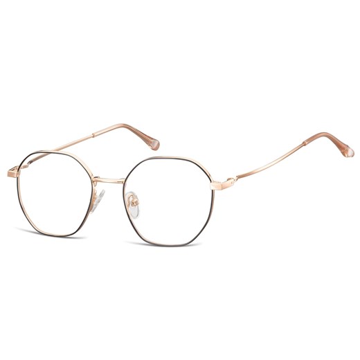 Okulary zerówki korekcyjne owalne L126A złoto czarne ze sklepu Stylion w kategorii Okulary korekcyjne damskie - zdjęcie 185964155