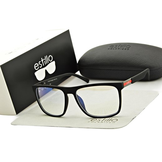Okulary męskie z filtrem BLUE LIGHT do komputera EST-102-1M Estillo ze sklepu Stylion w kategorii Okulary zerówki damskie - zdjęcie 185964168