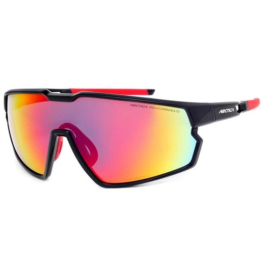 Rowerowe okulary przeciwsłoneczne sportowe z czerwoną lustrzanką Arctica S-333 ze sklepu Stylion w kategorii Okulary przeciwsłoneczne męskie - zdjęcie 185964295