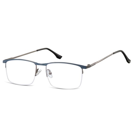 Okulary zerówki korekcyjne Prostokątne Żyłkowe 892B granatowo-grafitowe ze sklepu Stylion w kategorii Okulary korekcyjne męskie - zdjęcie 185964347