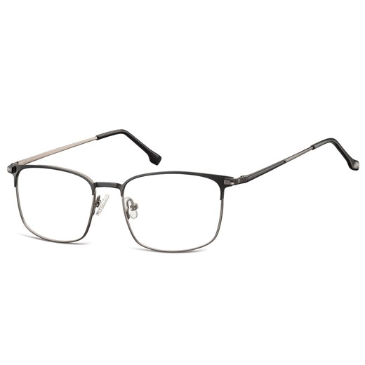 Oprawki korekcyjne zerówki okulary męskie prostokątne 894A grafitowy + czarny ze sklepu Stylion w kategorii Okulary korekcyjne męskie - zdjęcie 185964368