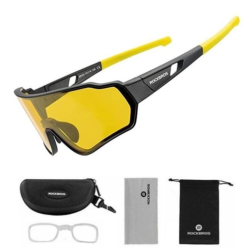 Okulary żółte rozjaśniające z polaryzacją i wkładką korekcyjną ROCKBROS 10164 ze sklepu Stylion w kategorii Okulary przeciwsłoneczne męskie - zdjęcie 185964635