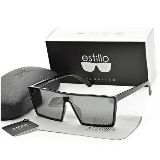 Męskie okulary przeciwsłoneczne z polaryzacją pełne lustro EST-411A ze sklepu Stylion w kategorii Okulary przeciwsłoneczne męskie - zdjęcie 185964658