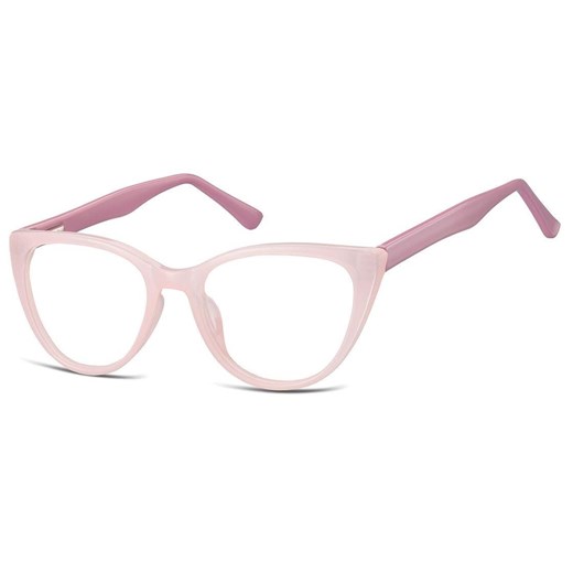 Okulary oprawki optyczne zerówki korekcyjne kocie oczy Sunoptic CP113E różowe ze sklepu Stylion w kategorii Okulary korekcyjne damskie - zdjęcie 185964669