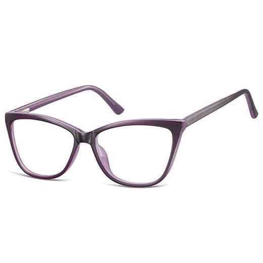 Okulary oprawki optyczne zerówki korekcyjne kocie oczy Sunoptic CP115D fioletowe ze sklepu Stylion w kategorii Okulary korekcyjne damskie - zdjęcie 185964675