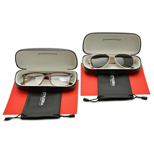 ZESTAW 6 PRODUKTÓW - 2x Etui na okulary czarne + 2x Ściereczka z mikrofibry + 2x Pokrowiec ze sklepu Stylion w kategorii Etui - zdjęcie 185964807