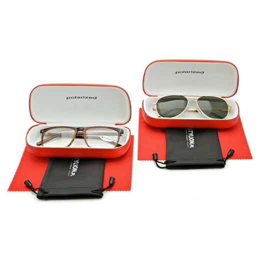 ZESTAW 6 PRODUKTÓW - 2x Etui na okulary czerwone + 2x Ściereczka z mikrofibry + 2x Pokrowiec ze sklepu Stylion w kategorii Etui - zdjęcie 185964808