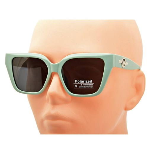 Patynowe damskie okulary przeciwsłoneczne z filtrem UV400 i polaryzacją POL-73115A ze sklepu Stylion w kategorii Okulary przeciwsłoneczne damskie - zdjęcie 185964815