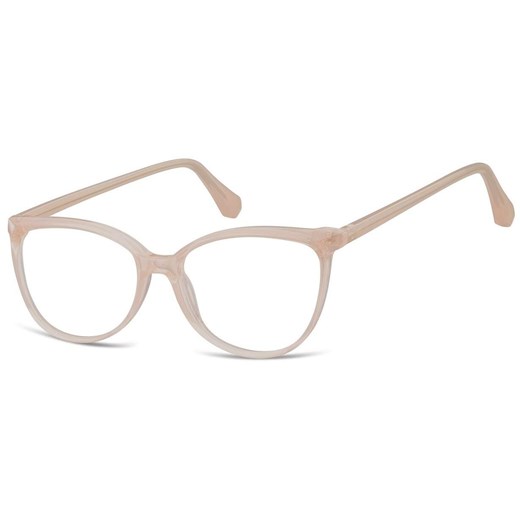 Damskie okulary optyczne zerówki kocie oczy Sunoptic CP116F mleczny beżowy ze sklepu Stylion w kategorii Oprawki do okularów damskie - zdjęcie 185964908