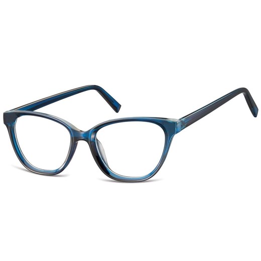Damskie okulary optyczne zerówki kocie oczy Sunoptic CP117B granatowe ze sklepu Stylion w kategorii Okulary korekcyjne damskie - zdjęcie 185964925