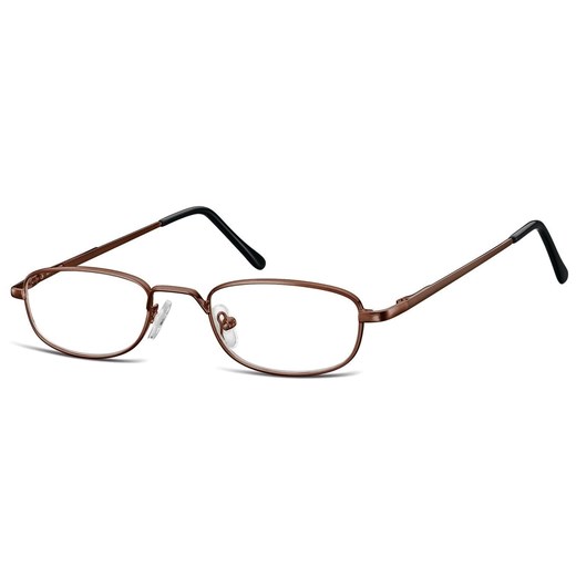 Oprawki korekcyjne zerówki okulary metalowe z uchwytem 784C kawowy brąz ze sklepu Stylion w kategorii Paski męskie - zdjęcie 185964965