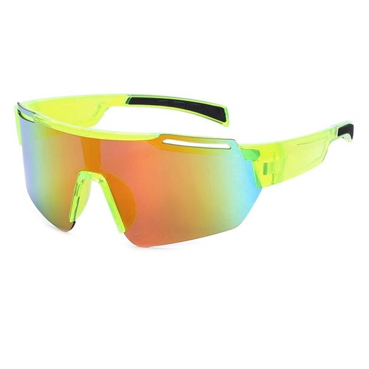 Sportowe okulary przeciwsłoneczne lustrzanki z filtrem UV400 neonowe/pomarańczowe SVM-10E ze sklepu Stylion w kategorii Okulary przeciwsłoneczne męskie - zdjęcie 185965027