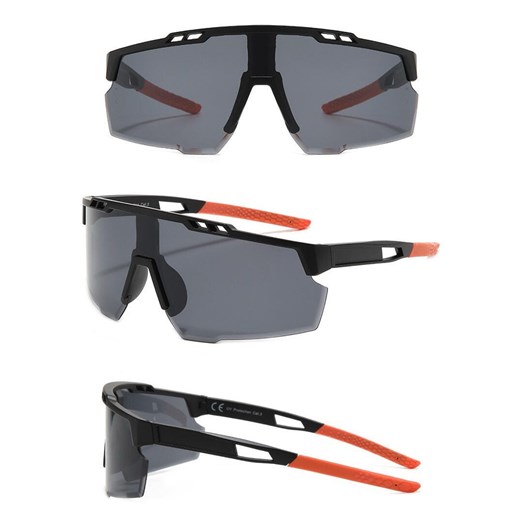 Sportowe okulary przeciwsłoneczne z filtrem UV400 Black/Orange SVM-13 ze sklepu Stylion w kategorii Okulary przeciwsłoneczne męskie - zdjęcie 185965045