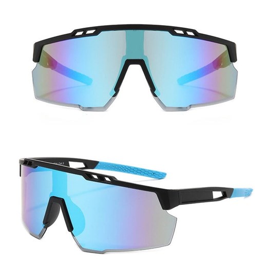 Sportowe okulary przeciwsłoneczne z filtrem UV400 Black/Blue SVM-13B ze sklepu Stylion w kategorii Okulary przeciwsłoneczne męskie - zdjęcie 185965046