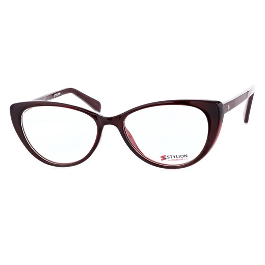 Damskie Okulary zerówki korekcyjne oprawki kocie oczy STAC-19B brązowe ze sklepu Stylion w kategorii Oprawki do okularów damskie - zdjęcie 185965067