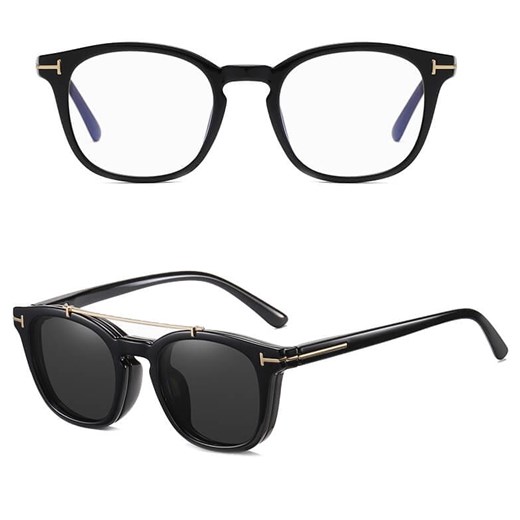2w1 Okulary do komputera z nakładką przeciwsłoneczną na magnes Clip-On 25135 - id: 603 - marki Stylion - 185965079 2w1 Okulary do komputera z nakładką przeciwsłoneczną na magnes Clip-On 25135 ze sklepu Stylion w kategorii Zegarki - zdjęcie 185965079