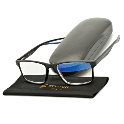 Plusy +2.75 Męskie okulary do czytania korekcyjne Blue Light + Antyrefleks ST315B ze sklepu Stylion w kategorii Okulary korekcyjne męskie - zdjęcie 185965086