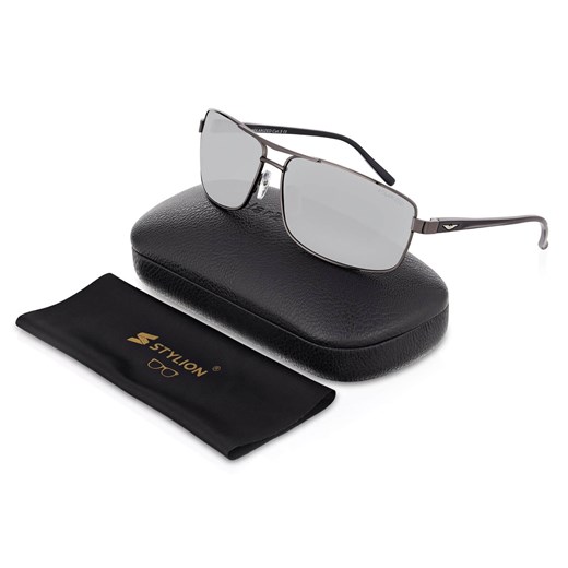 Męskie okulary przeciwsłoneczne lustrzane z polaryzacją i filtrem UV400 POL-95 - id: 621 - marki Polarzone - 185965168 Męskie okulary przeciwsłoneczne lustrzane z polaryzacją i filtrem UV400 POL-95 ze sklepu Stylion w kategorii Okulary przeciwsłoneczne męskie - zdjęcie 185965168