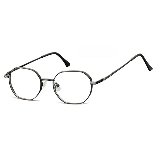 Okulary zerówki sześcioboczne oprawki korekcyjne medium M297E grafitowo-niebieskie ze sklepu Stylion w kategorii Oprawki do okularów damskie - zdjęcie 185965217