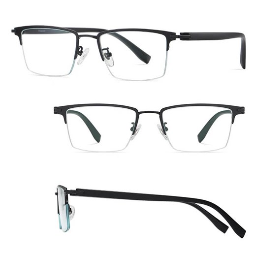 Ultralekkie tytanowe okulary zerówki z filtrem Blue Light do komputera Czarne TN826 ze sklepu Stylion w kategorii Okulary zerówki damskie - zdjęcie 185965248