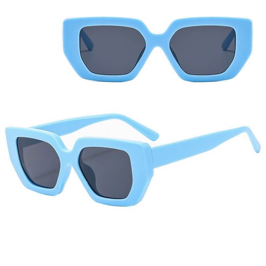 Okulary przeciwsłoneczne z filtrem UV400 STL23D błękitne + akcesoria ze sklepu Stylion w kategorii Okulary przeciwsłoneczne damskie - zdjęcie 185965296