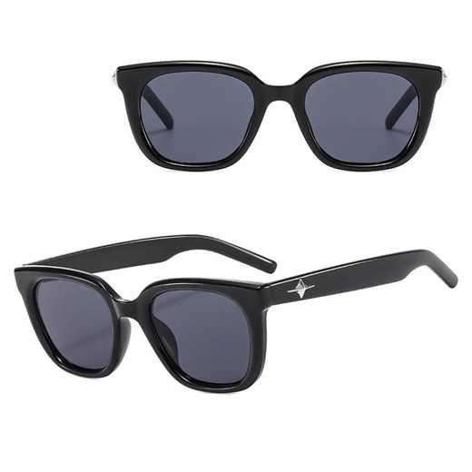 Okulary przeciwsłoneczne z filtrem UV400 STL33 czarne + akcesoria ze sklepu Stylion w kategorii Okulary przeciwsłoneczne damskie - zdjęcie 185965298
