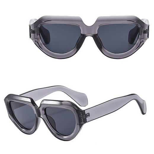 Okulary przeciwsłoneczne z filtrem UV400 STL26A szare transparentne + akcesoria ze sklepu Stylion w kategorii Okulary przeciwsłoneczne damskie - zdjęcie 185965326