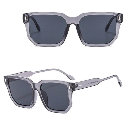 Okulary przeciwsłoneczne z filtrem UV400 STL43A szare transparentne + akcesoria ze sklepu Stylion w kategorii Okulary przeciwsłoneczne damskie - zdjęcie 185965327