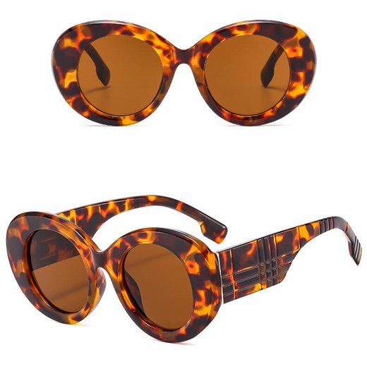 Okulary przeciwsłoneczne z filtrem UV400 STL32A panterka/brąz + akcesoria ze sklepu Stylion w kategorii Okulary przeciwsłoneczne damskie - zdjęcie 185965337