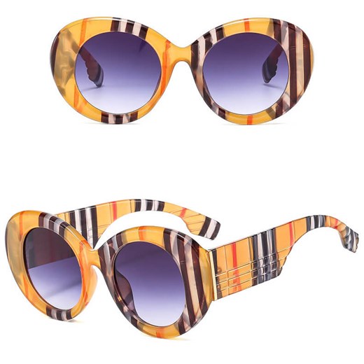Okulary przeciwsłoneczne z filtrem UV400 STL32B beżowe + akcesoria ze sklepu Stylion w kategorii Okulary przeciwsłoneczne damskie - zdjęcie 185965338