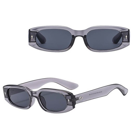 Okulary przeciwsłoneczne z filtrem UV400 STL36A szare transparentne + akcesoria ze sklepu Stylion w kategorii Okulary przeciwsłoneczne damskie - zdjęcie 185965347