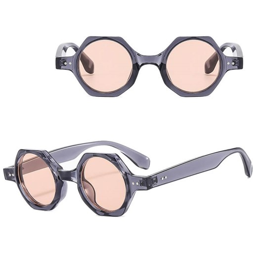 Okulary przeciwsłoneczne z filtrem UV400 STL41B szary transparentny + akcesoria ze sklepu Stylion w kategorii Okulary przeciwsłoneczne damskie - zdjęcie 185965357