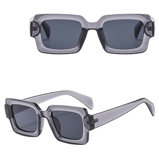 Okulary przeciwsłoneczne z filtrem UV400 STL40A szare transparentne + akcesoria ze sklepu Stylion w kategorii Okulary przeciwsłoneczne damskie - zdjęcie 185965369