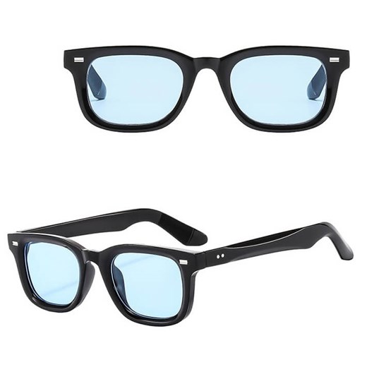 Okulary przeciwsłoneczne z filtrem UV400 STL44E czarne / niebieskie + akcesoria ze sklepu Stylion w kategorii Okulary przeciwsłoneczne damskie - zdjęcie 185965388