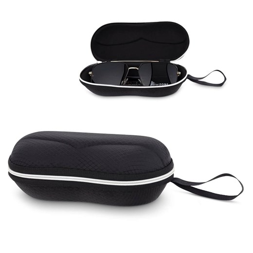 Sportowe etui na okulary z uchwytem zapinane na zamek ET-114 czarne - id: 664 - marki Stylion - 185965399 Sportowe etui na okulary z uchwytem zapinane na zamek ET-114 czarne ze sklepu Stylion w kategorii Etui - zdjęcie 185965399