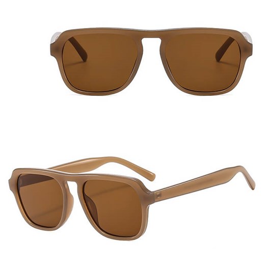 Okulary przeciwsłoneczne z filtrem UV400 pilotki STL38A brązowe + akcesoria - id: 8657 - marki Stylion - 185965428 Okulary przeciwsłoneczne z filtrem UV400 pilotki STL38A brązowe + akcesoria ze sklepu Stylion w kategorii Okulary przeciwsłoneczne męskie - zdjęcie 185965428