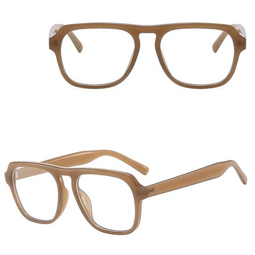 Okulary zerówki do komputera z filtrem BLUE LIGHT pilotki STL38E brązowe + akcesoria ze sklepu Stylion w kategorii Okulary zerówki damskie - zdjęcie 185965436