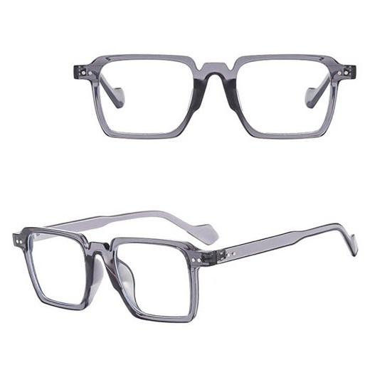 Okulary zerówki do komputera z filtrem BLUE LIGHT STL37G szare transparentne + akcesoria ze sklepu Stylion w kategorii Okulary zerówki damskie - zdjęcie 185965448