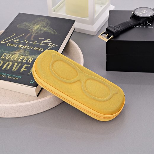 Etui na okulary na zamek ET-120 żółte ze sklepu Stylion w kategorii Etui - zdjęcie 185965547